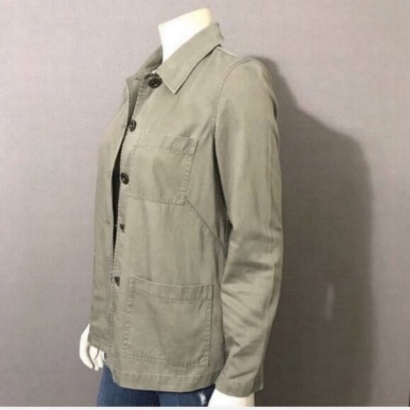 Sigrid Olson | Olive Button Down Military Jacket - Picture 6 of 9